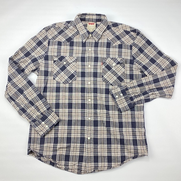 Levi's Other - Levi's Long Sleeve Pearl Snap Button Shirt Mens XL
